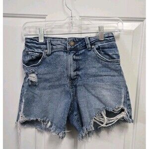 Sincerely Jules Distressed Jean Shorts Size 1/25 Raw Hem